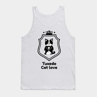 Tuxedo cat love Tank Top